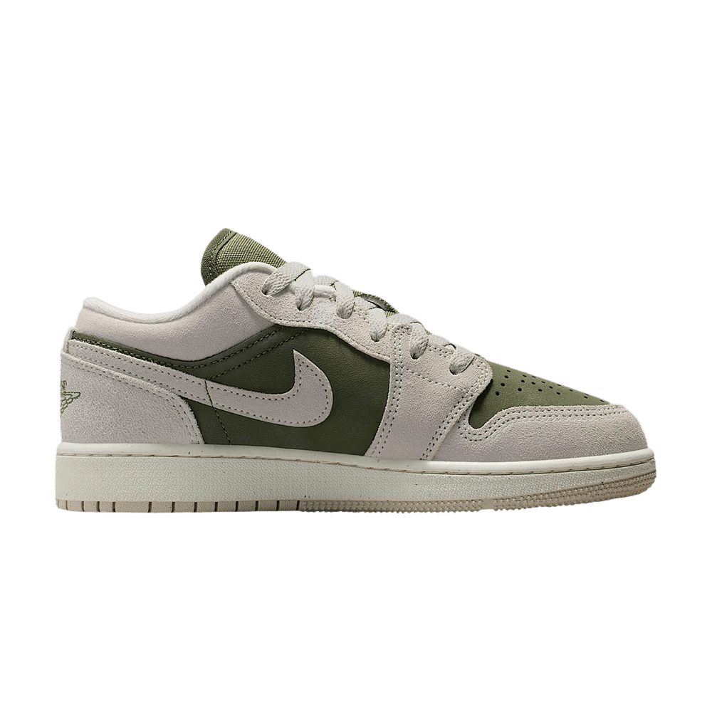 Air Jordan 1 Low SE GS Medium Olive Sail