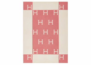 Hermes Avalon Baby Blanket Rose Airelle/Blanc