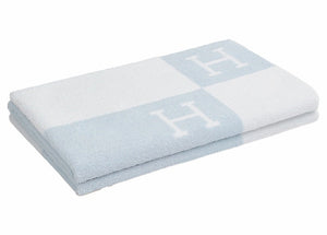 Hermes Avalon Bath Towel Bleu Glacier