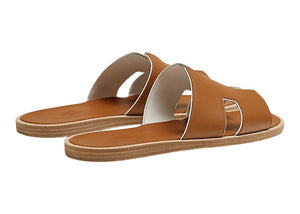 Hermes Izmir Sandal Naturel Blanc Calfskin Leather