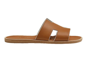 Hermes Izmir Sandal Naturel Blanc Calfskin Leather
