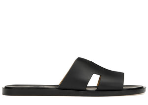 Hermes Izmir Sandal Noir Smooth Calfskin Leather