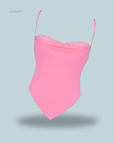 HOUSE OF CB Aurelia French Pink Hanky Hem Top