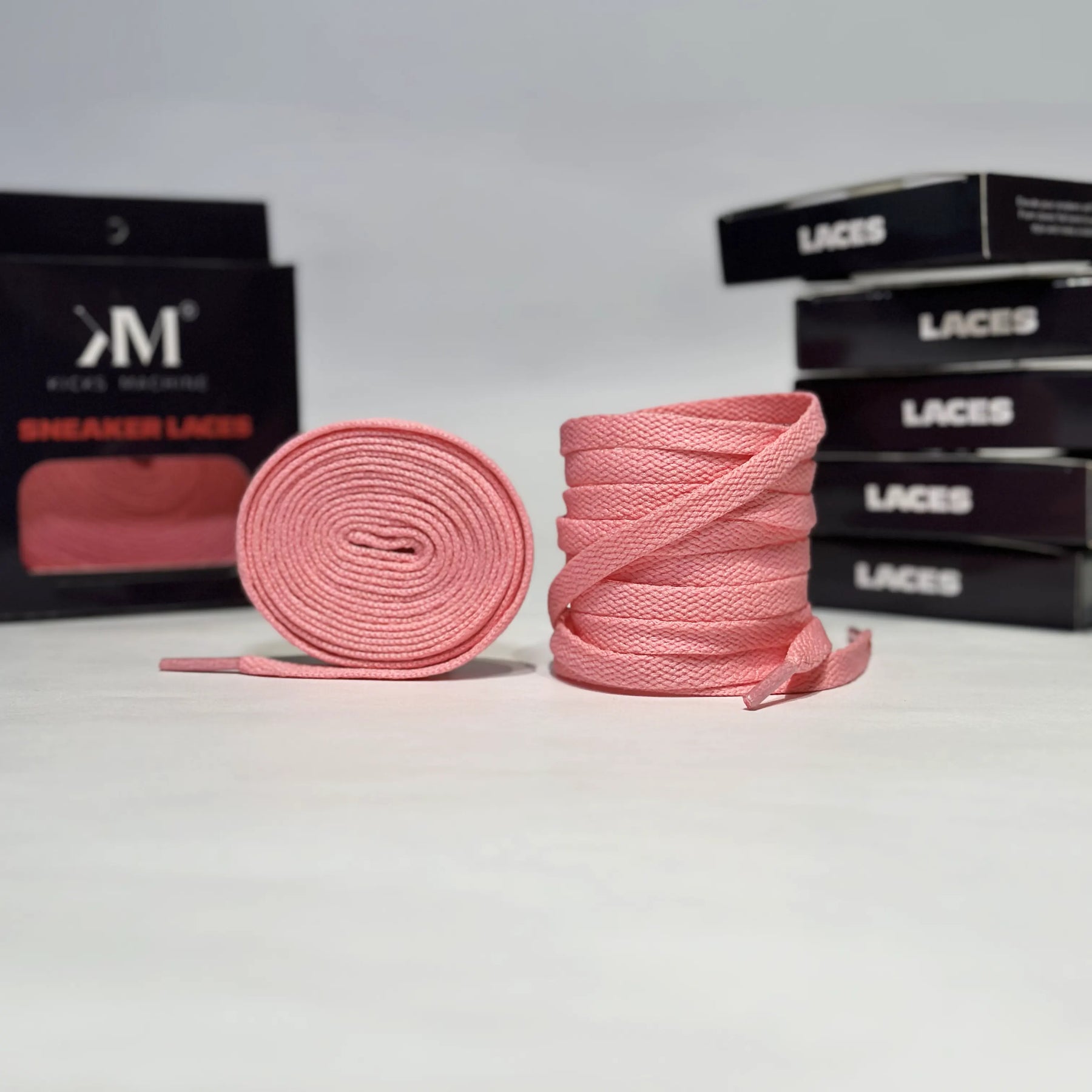 Flat Sneaker Laces- Dark Pink Jordan laces AJ1 Laces Kicks Machine