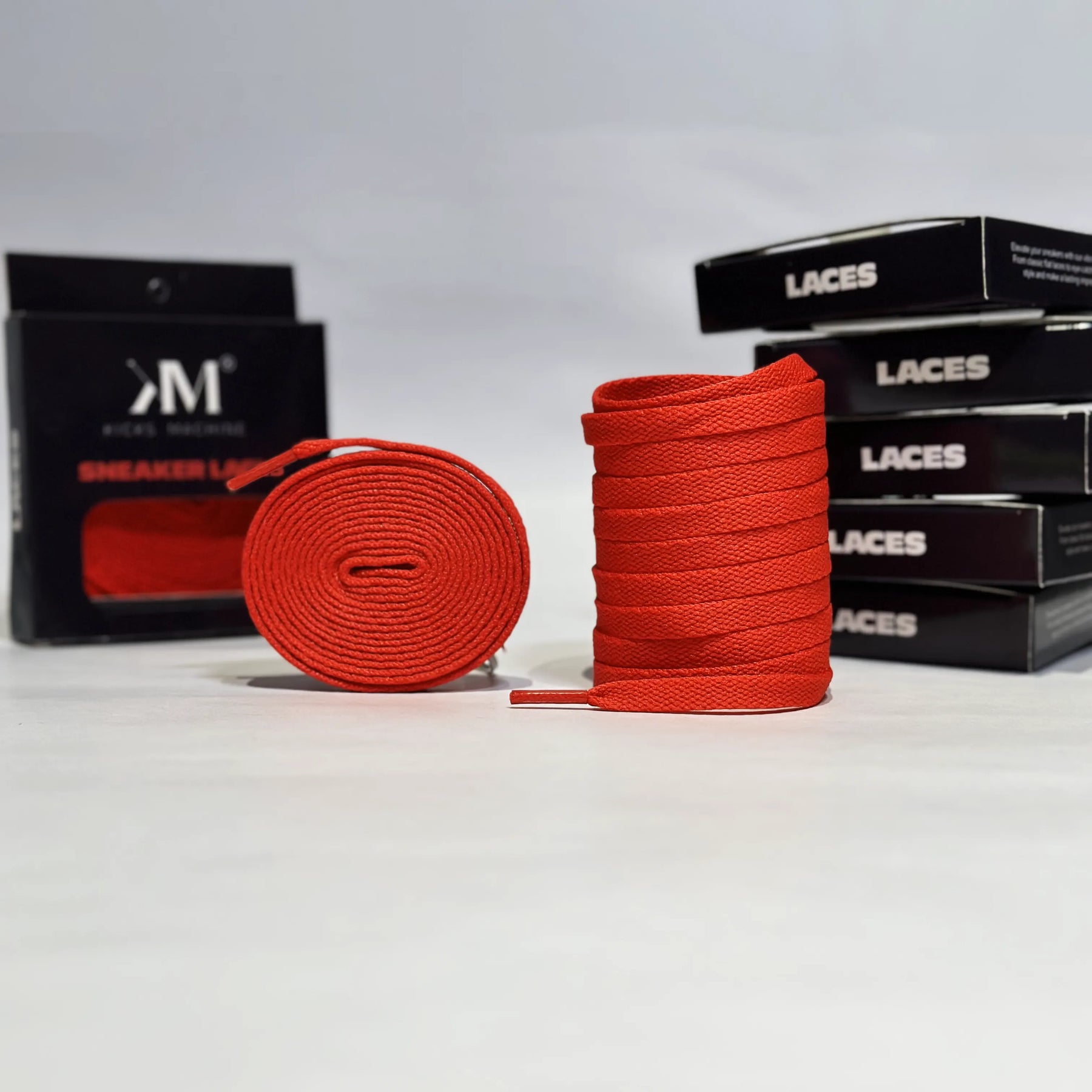 Flat Sneaker Laces- Red Jordan laces AJ1 Laces Kicks Machine