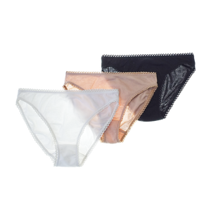 Isabella Panty - Set of 3 in Black, White, Sand