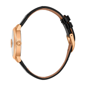 Puntale Black Leather Rose Gold
