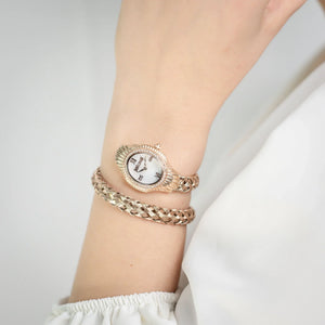 Twined Rose Gold Silver