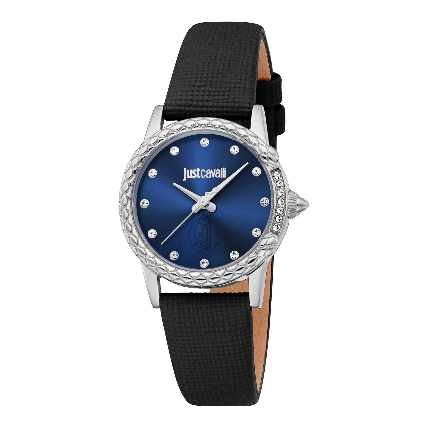 Fiorenza Snake Leather Black Silver Blue