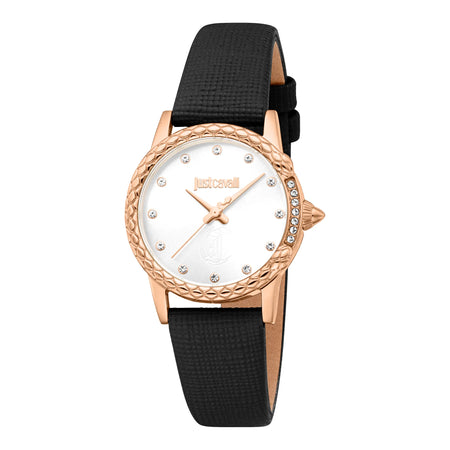 Fiorenza Snake Leather Black RG Silver