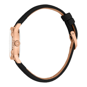 Fiorenza Snake Leather Black RG Silver