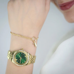 Vittoria Glam Yellow Gold Green