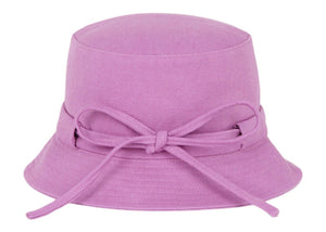 Jacquemus Le Bob Gadjo Bow Knotted Bucket Hat Lilac