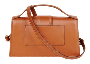 Jacquemus Le Grand Bambino Crossbody Flap Bag Light Brown