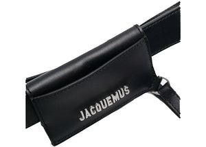 Jacquemus Leather Logo Belt Black