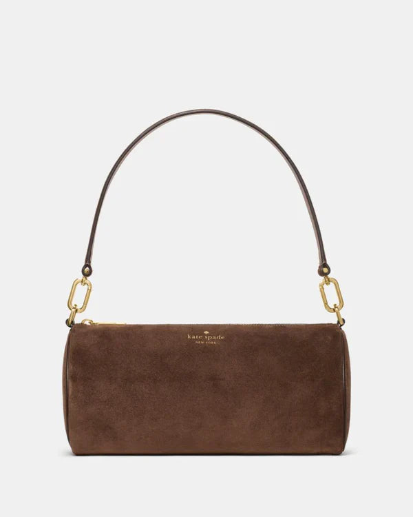 Kate Spade Roulette Suede Medium Shoulder Bag Hot Fudge