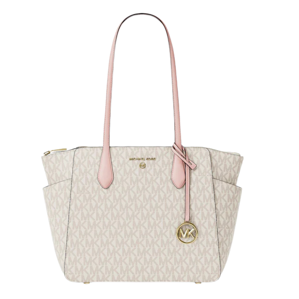 Michael Kors Marilyn Medium Signature Logo Tote Bag Pwd Blsh Mlt