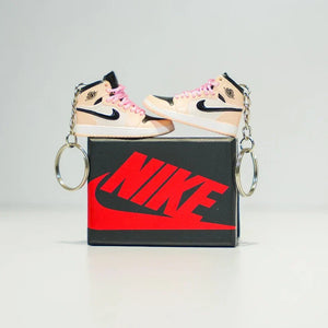 3D Sneaker Keychain With Box - AJ1 Mid Crimson Pink
