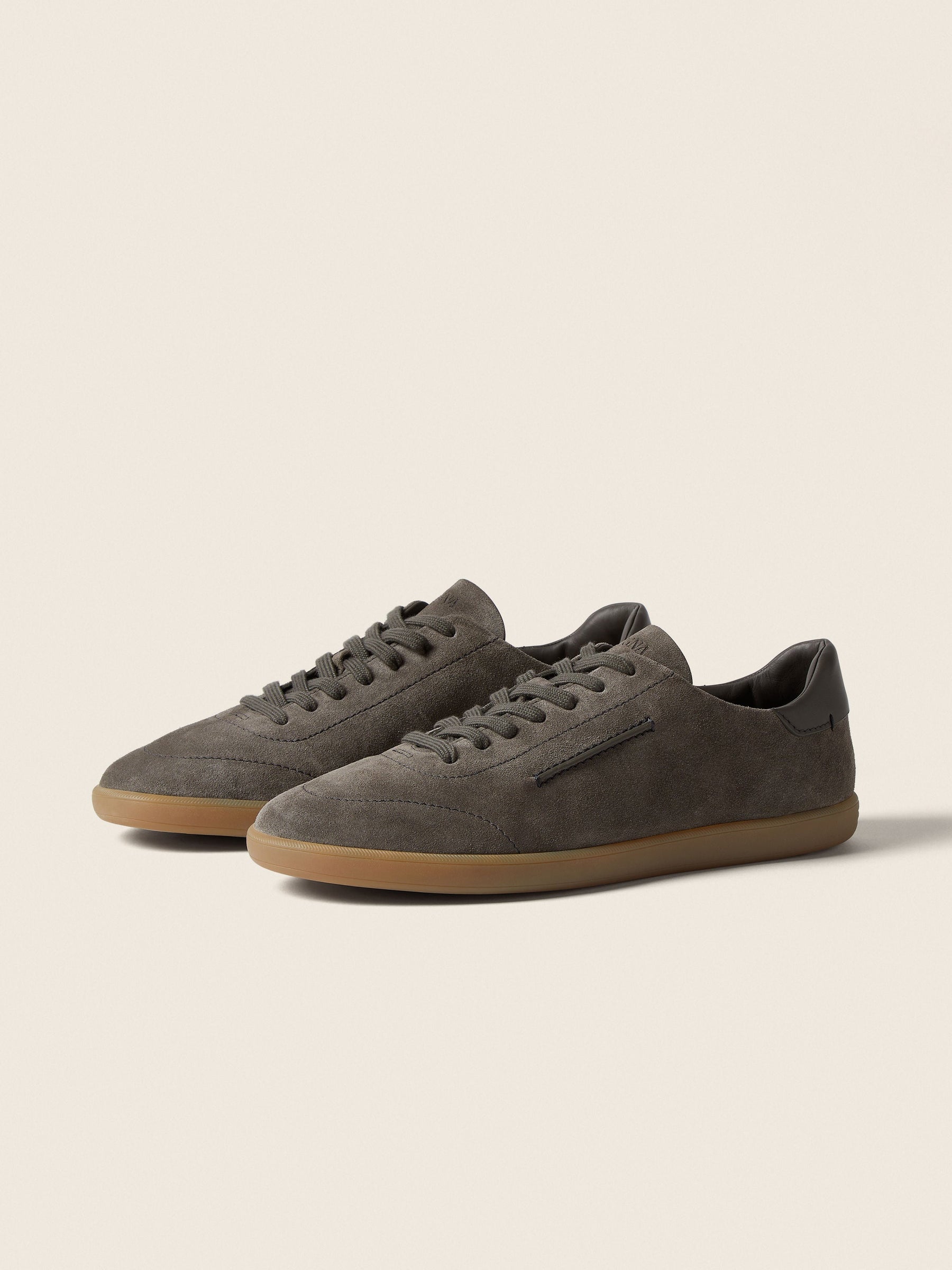 Zegna Dark Taupe 232 Suede Sneakers