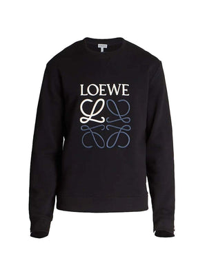 LOEWE Anagram Cotton Sweatshirt Black
