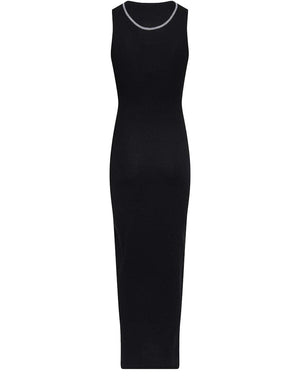 LOEWE Anagram Cotton Tank Dress Black