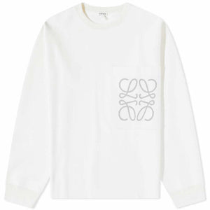 LOEWE Anagram Pocket Cotton And Viscose Sweater Soft White