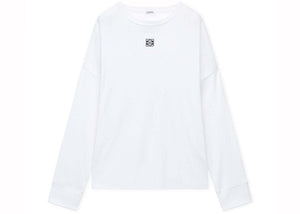 LOEWE Oversized Fit Long Sleeve T-Shirt in Cotton White