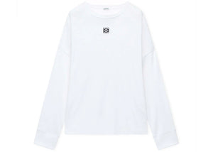 LOEWE Oversized Fit Long Sleeve T-Shirt in Cotton White