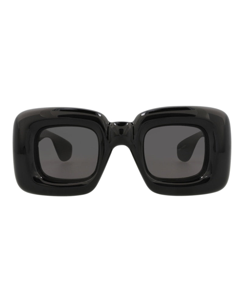 LOEWE Square-Frame Injection Sunglasses Black Black Smoke (LW40098I-41-01A)