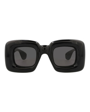 LOEWE Square-Frame Injection Sunglasses Black Black Smoke (LW40098I-41-01A)