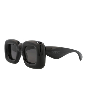 LOEWE Square-Frame Injection Sunglasses Black Black Smoke (LW40098I-41-01A)