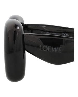LOEWE Square-Frame Injection Sunglasses Black Black Smoke (LW40098I-41-01A)