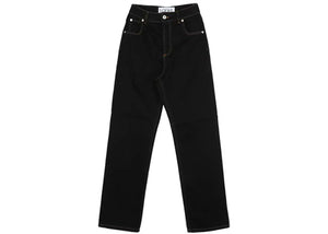 LOEWE Women's Anagram Pocket Tapered Denim Jeans Black