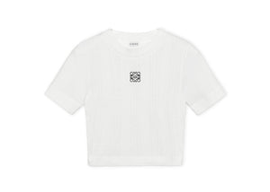 LOEWE Women's Cotton Cropped Top White