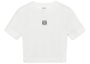 LOEWE Women's Cotton Cropped Top White