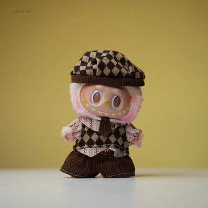 Labubu Doll Collectible Outfit Mocha Scholar 4 Piece Set