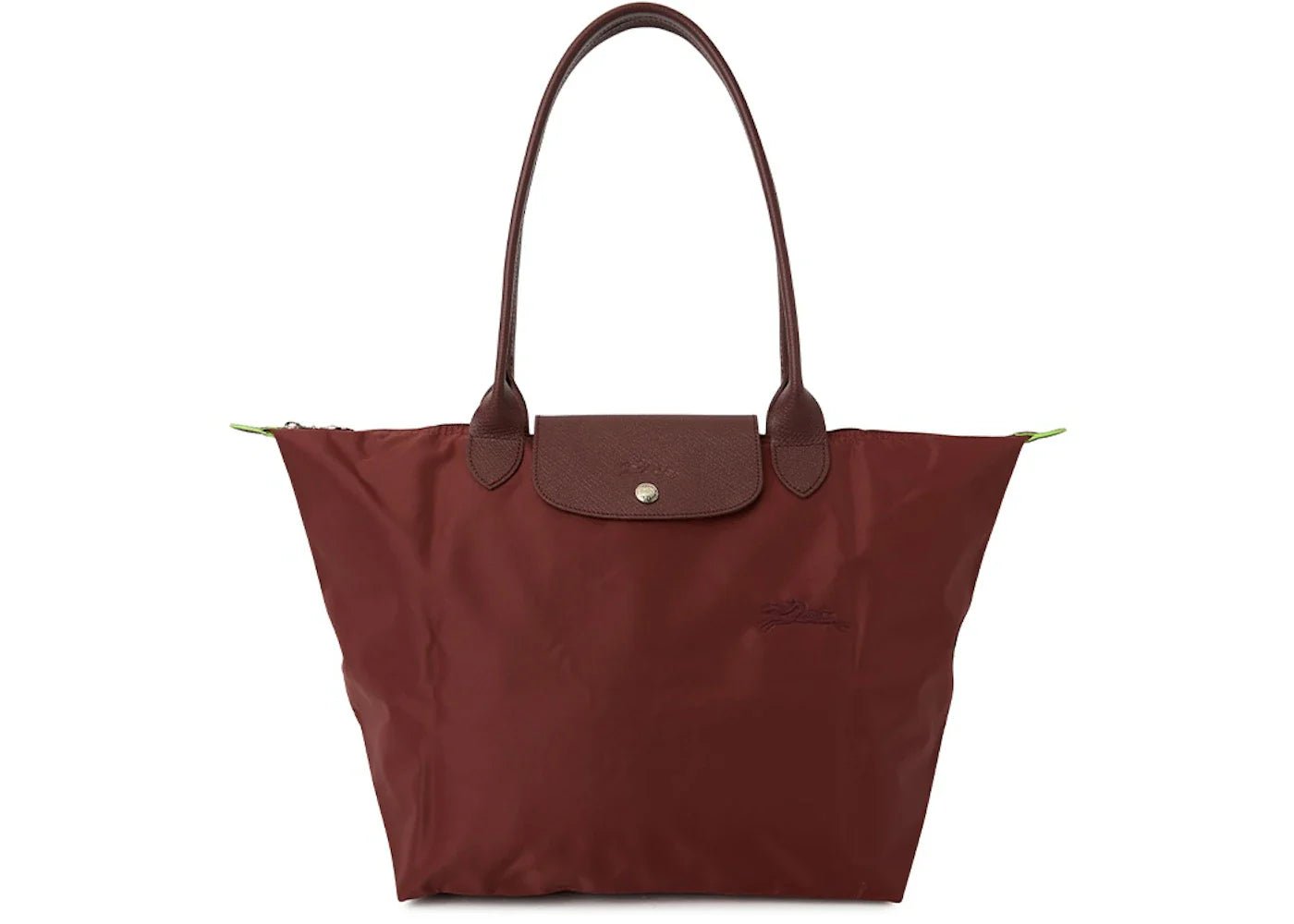 Longchamp Le Pliage Green L Shoulder Bag Wine