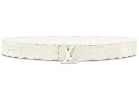 Louis Vuitton Initials Shape Belt Monogram 40MM Powder White