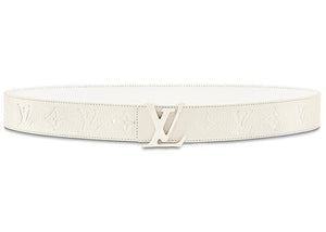 Louis Vuitton Initials Shape Belt Monogram 40MM Powder White