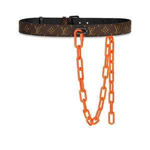 Louis Vuitton Signature Belt Monogram Chains 35MM Brown/Orange