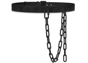 Louis Vuitton Signature Belt Monogram Chains 35MM Absolute Black