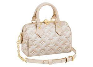 Louis Vuitton Speedy Bandouliere 20 Beige Clair