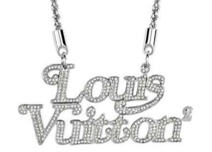Louis Vuitton x Nigo Squared Strass Necklace Silver