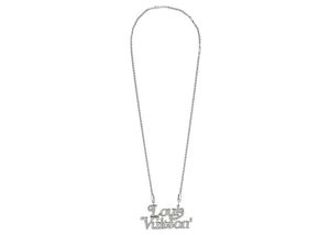 Louis Vuitton x Nigo Squared Strass Necklace Silver