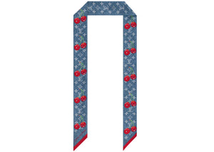 Louis Vuitton x Takashi Murakami Denim Cherry Bandeau Blue Denim