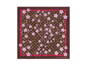 Louis Vuitton x Takashi Murakami Monogram Cherry Blossom Square 70 Sakura Brown