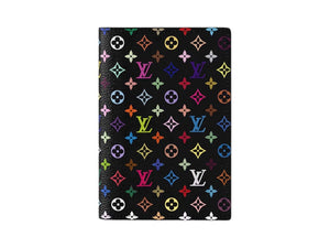 Louis Vuitton x Takashi Murakami Passport Cover Black Multicolored