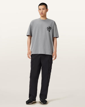 Orlando Logo Print Oversized T-Shirt (March Grey)