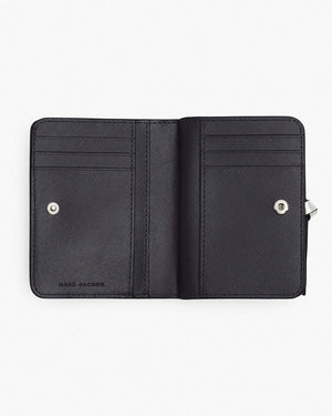 Marc Jacobs Marc Jacobs The Utility Snapshot Mini Compact Wallet Wolf Grey Multi Wolf Grey Multi