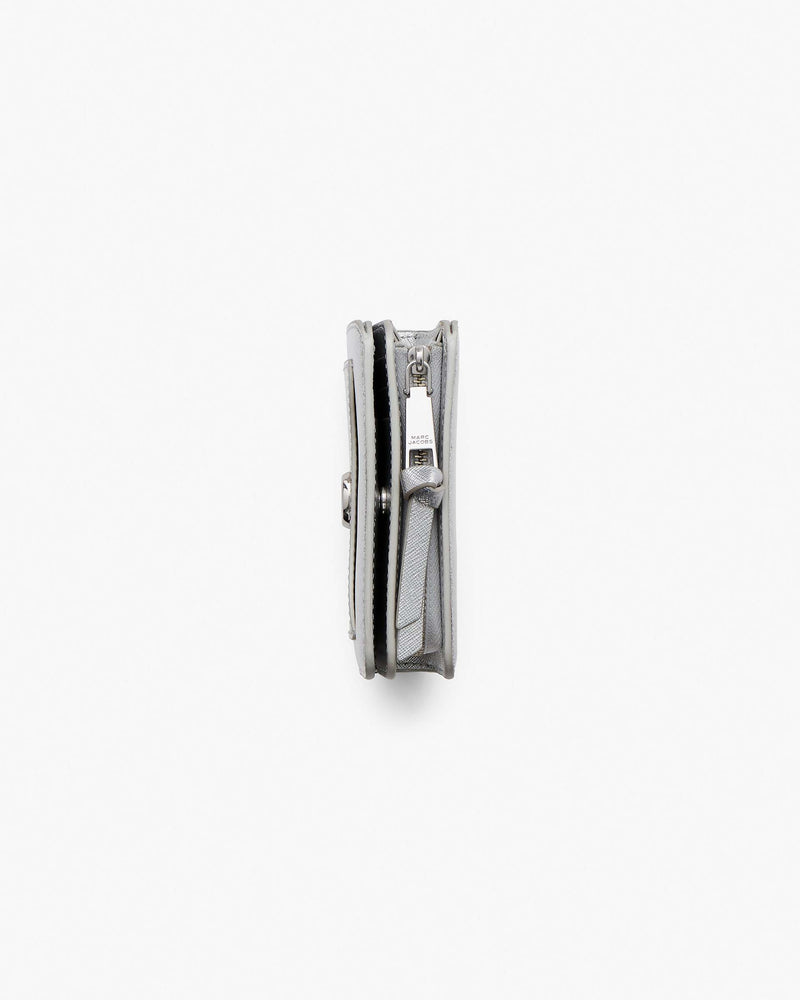 Marc Jacobs Marc Jacobs The Metallic Utility Snapshot Mini Compact Wallet Silver Silver